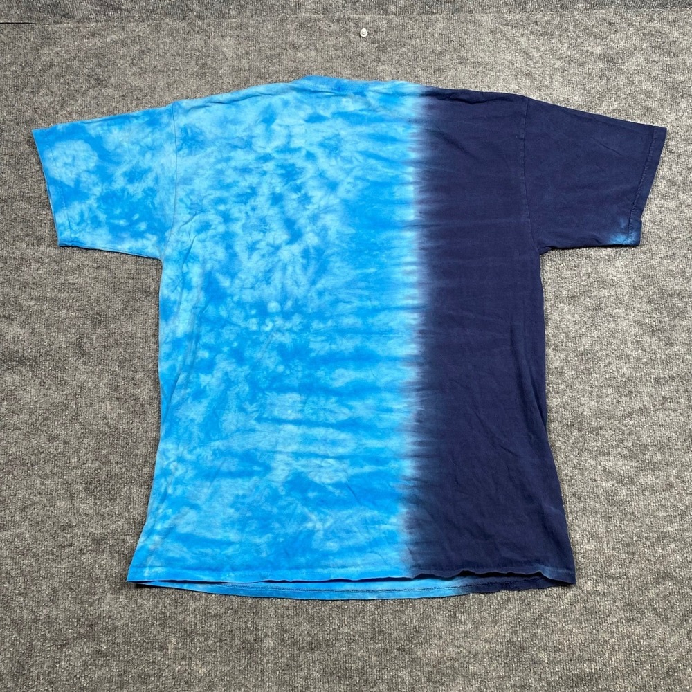 Gildan Dolphin‎ Tie Dye Graphic T-Shirt Mens XL Blue Navy Ocean Marine Life Tee - Picture 2 of 7